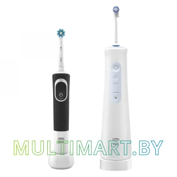 Электрическая зубная щетка и ирригатор Oral-B Aquacare 4 MDH20.016.2 + Vitality Pro Cross Action D100.413.1